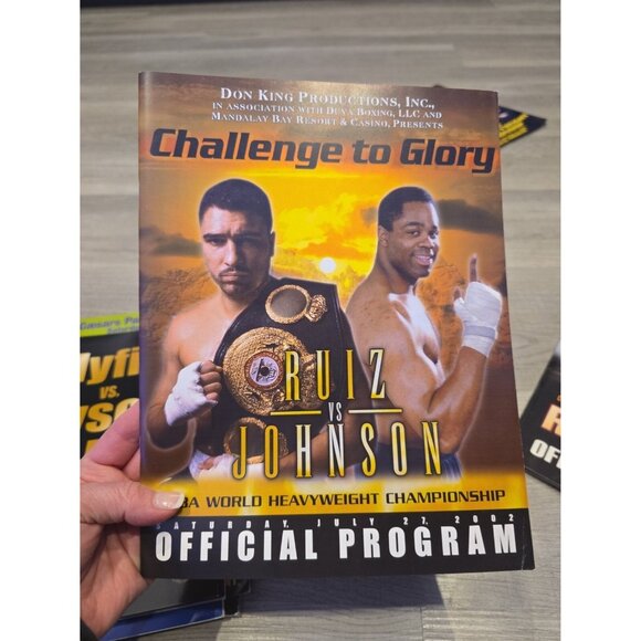 Lot 9 Don king Boxing Official Programs Mike Tyson Mcneeley Holyfield Holmes - Picture 8 of 10